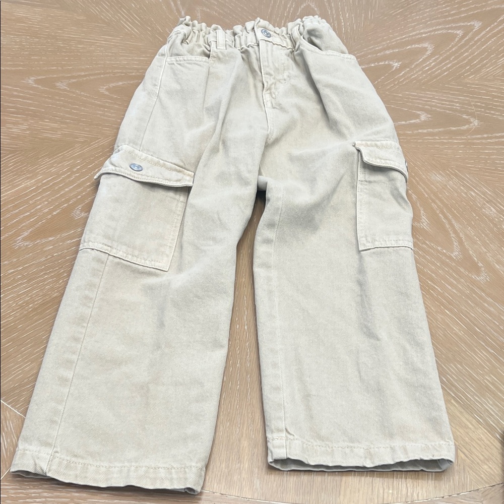 Zara Kids Light Tan Cargo Pants